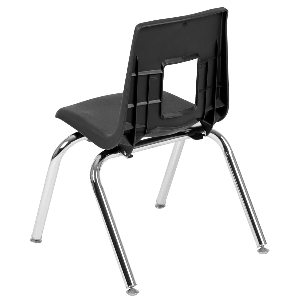 Black 14-inch Stack School Chair F72063