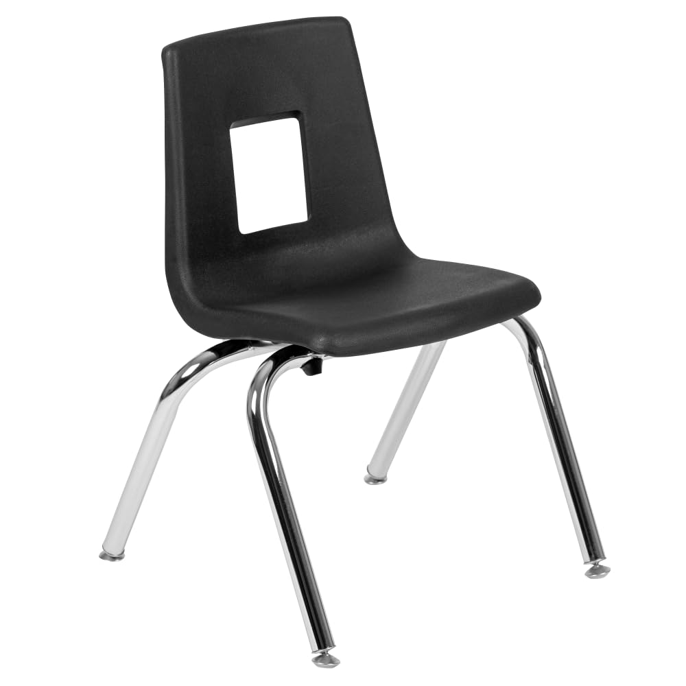 Black 14-inch Stack School Chair F72063