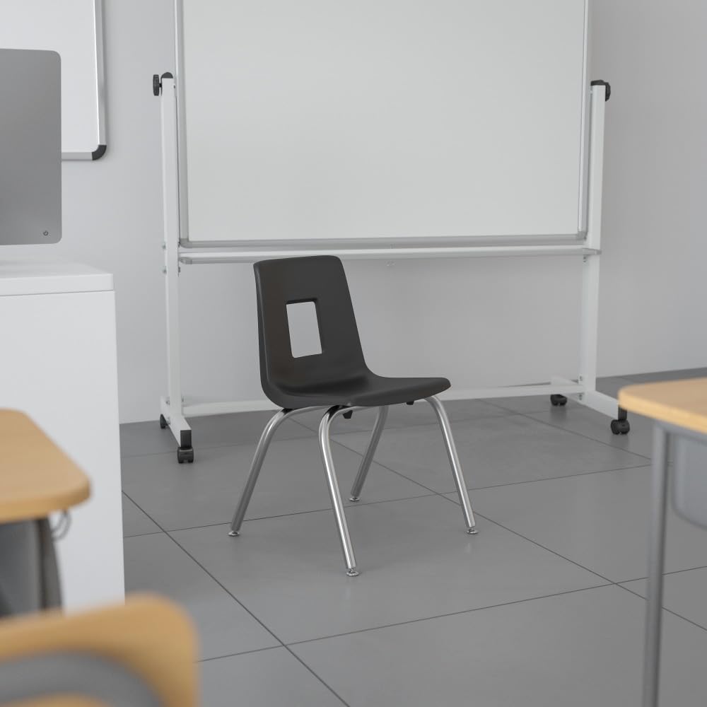 Black 14-inch Stack School Chair F72063