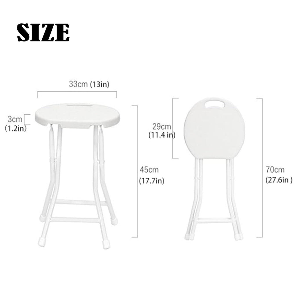 18 Inch Portable Plastic Folding Stool with Steel Frame G318223
