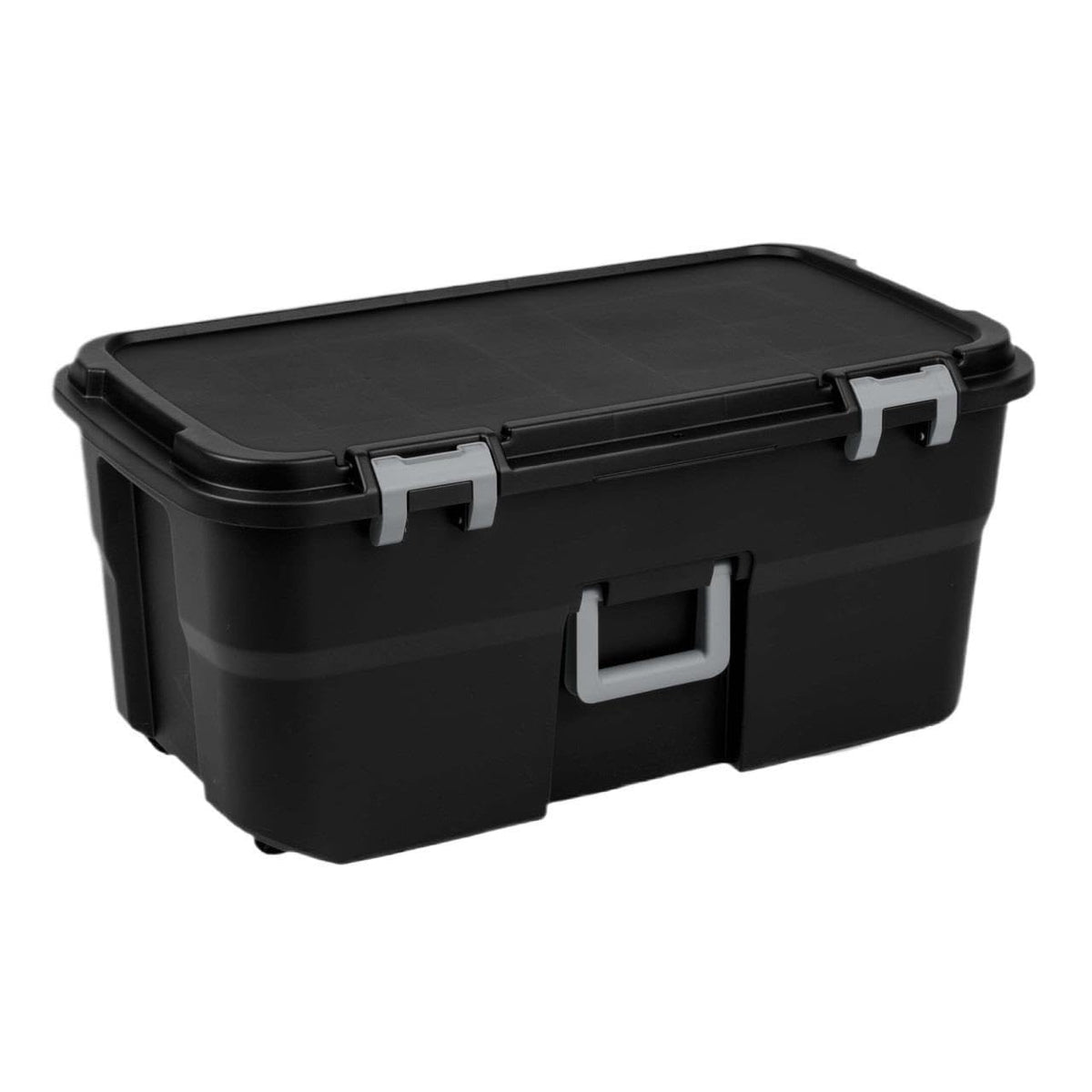22 Gallon Black Wheeled Plastic Storage Trunk F71721