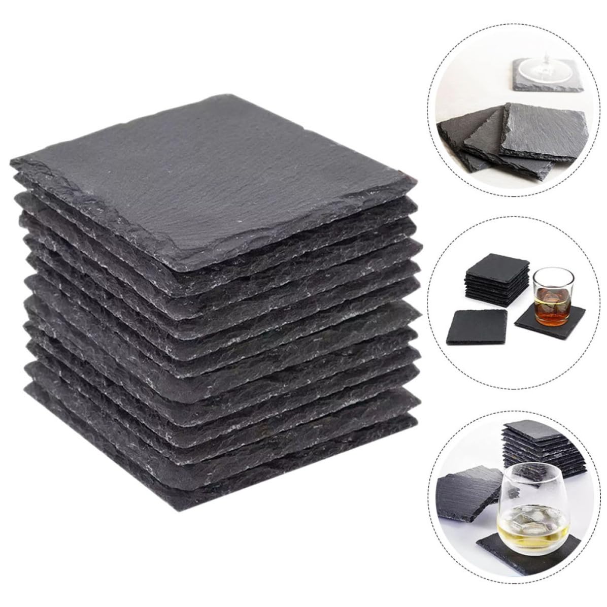 Natural Stone Coaster Set H6420