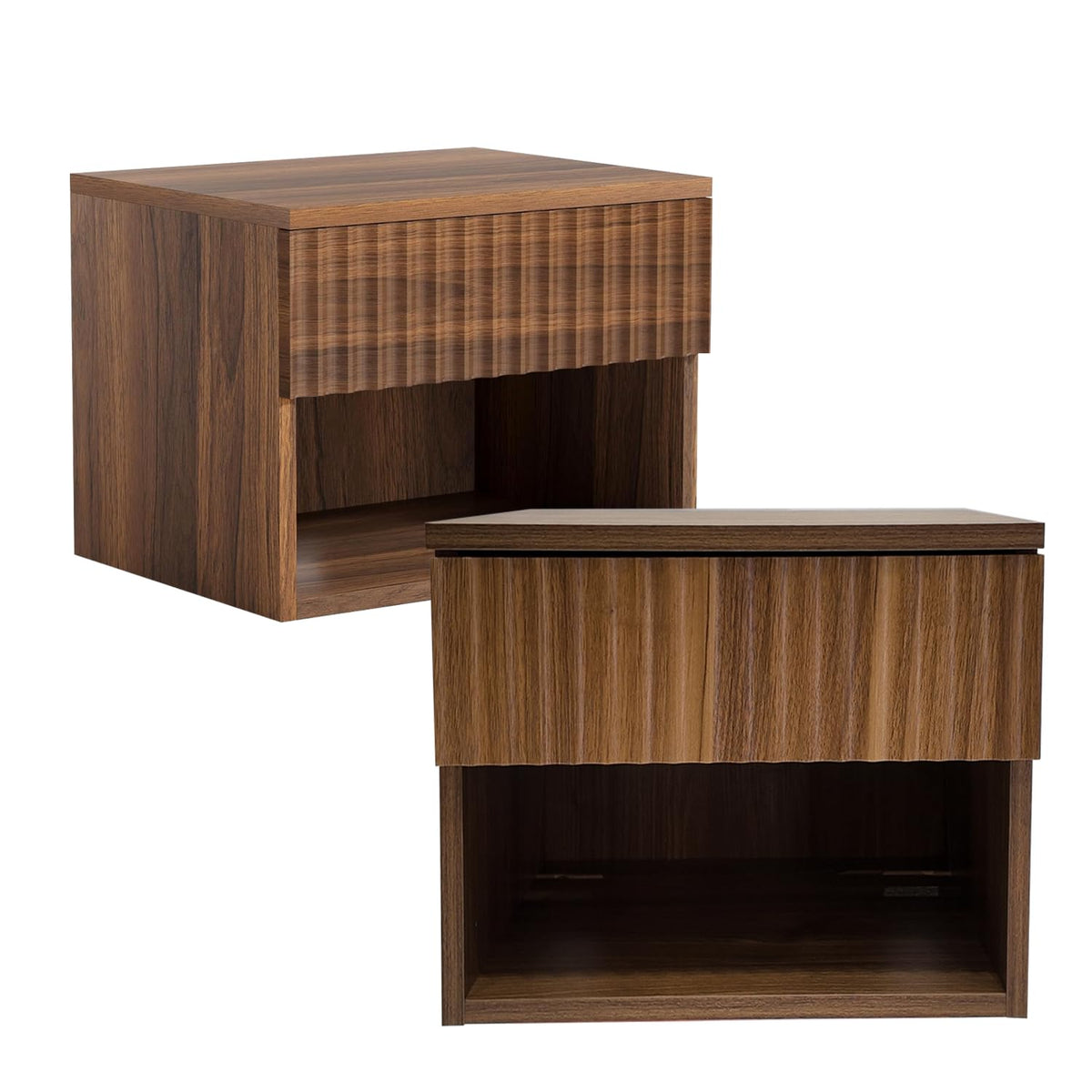 Wall Mounted Floating Nightstand Set of 2 with Drawer B157234