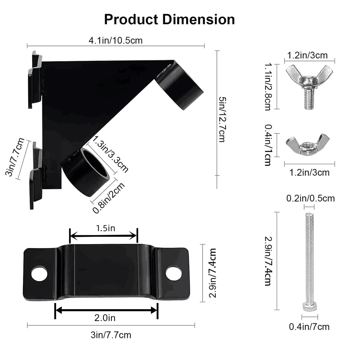 Flag Pole Mount Bracket 45 Degree No Drilling E6616