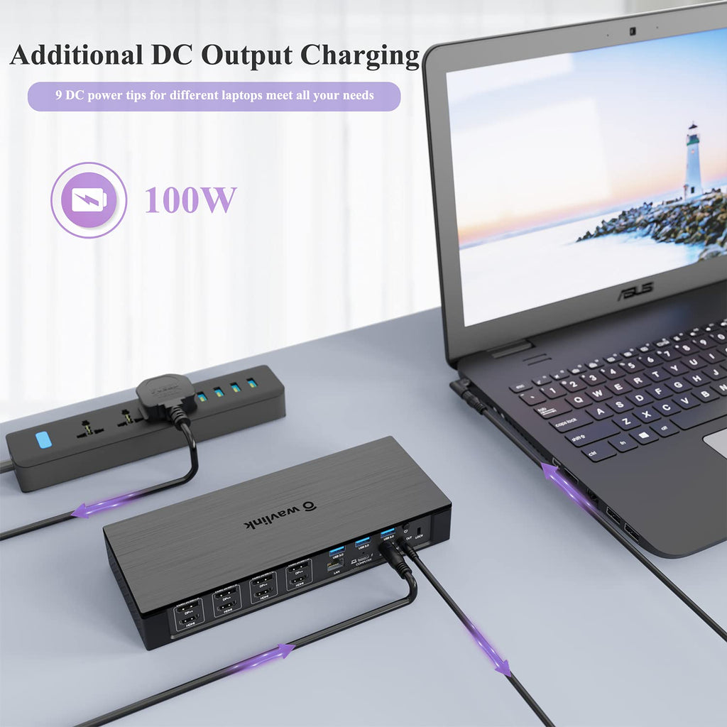20-in-1 USB-C Quad 4K Docking Station with 100W Charging W243201