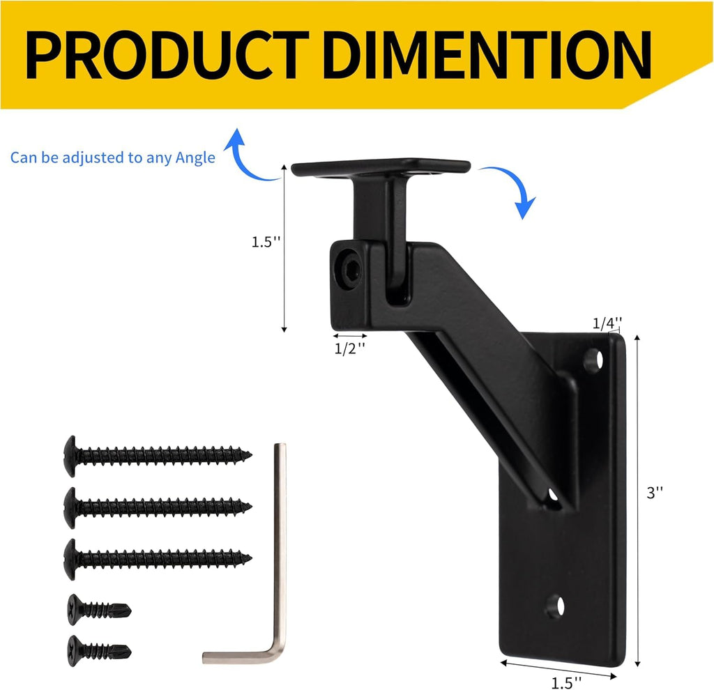 8 FT Aluminum Handrail Kit with 304 Stainless Steel Brackets G2692