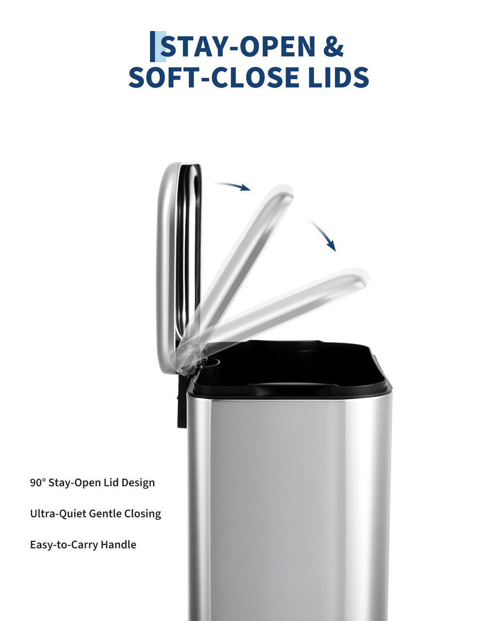 50L Stainless Steel Step Trash Can Y70286