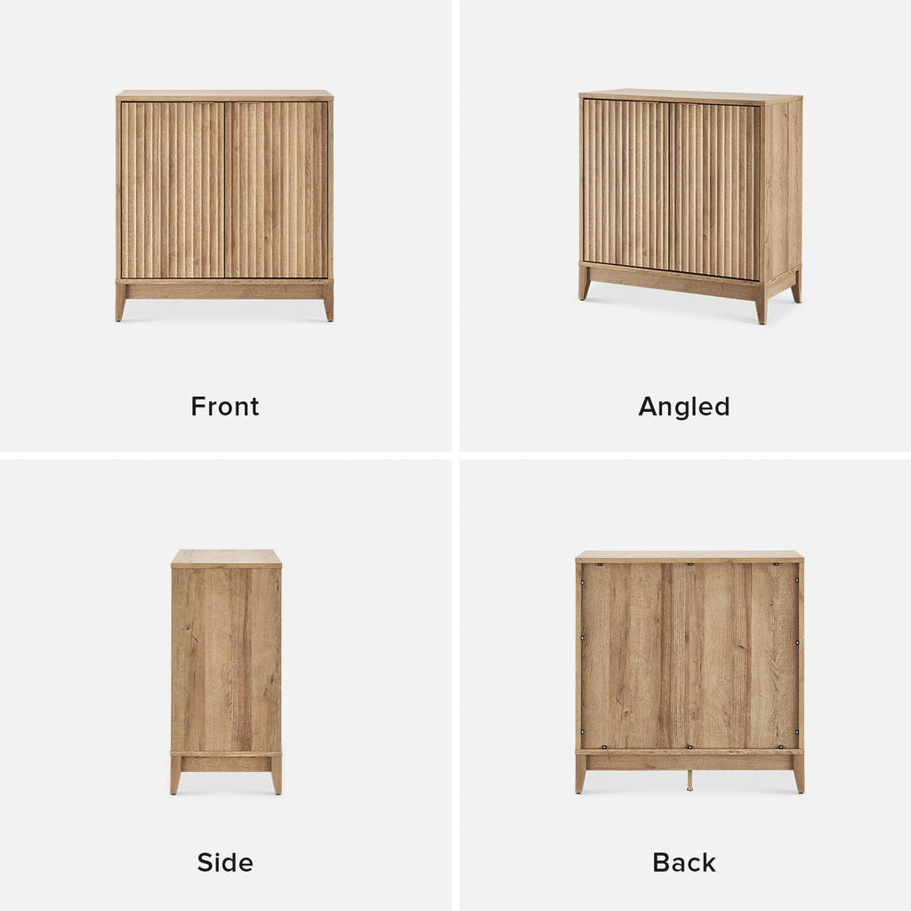Fluted Storage Cabinet with Adjustable Shelf S90769