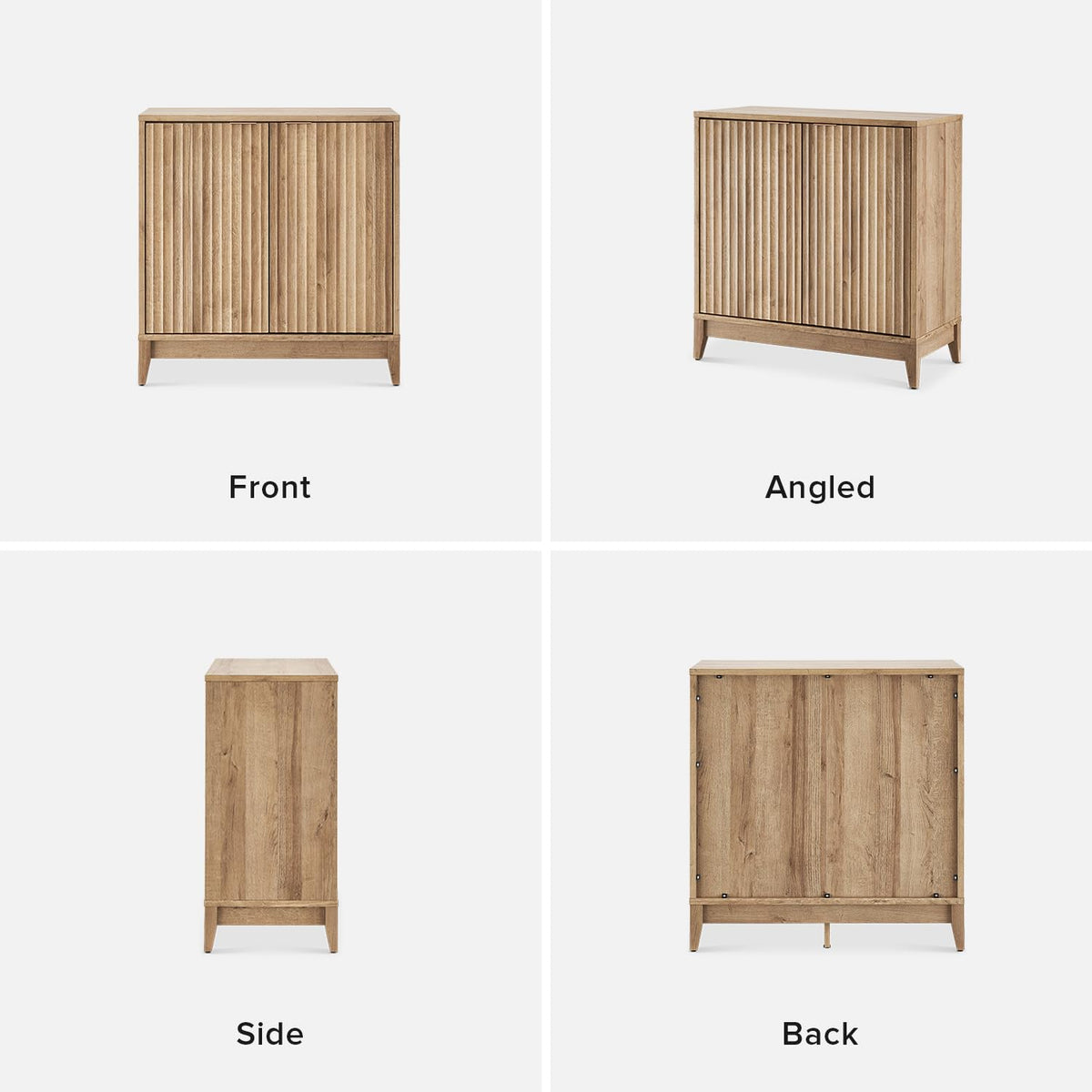 Fluted Storage Cabinet with Adjustable Shelf S90769