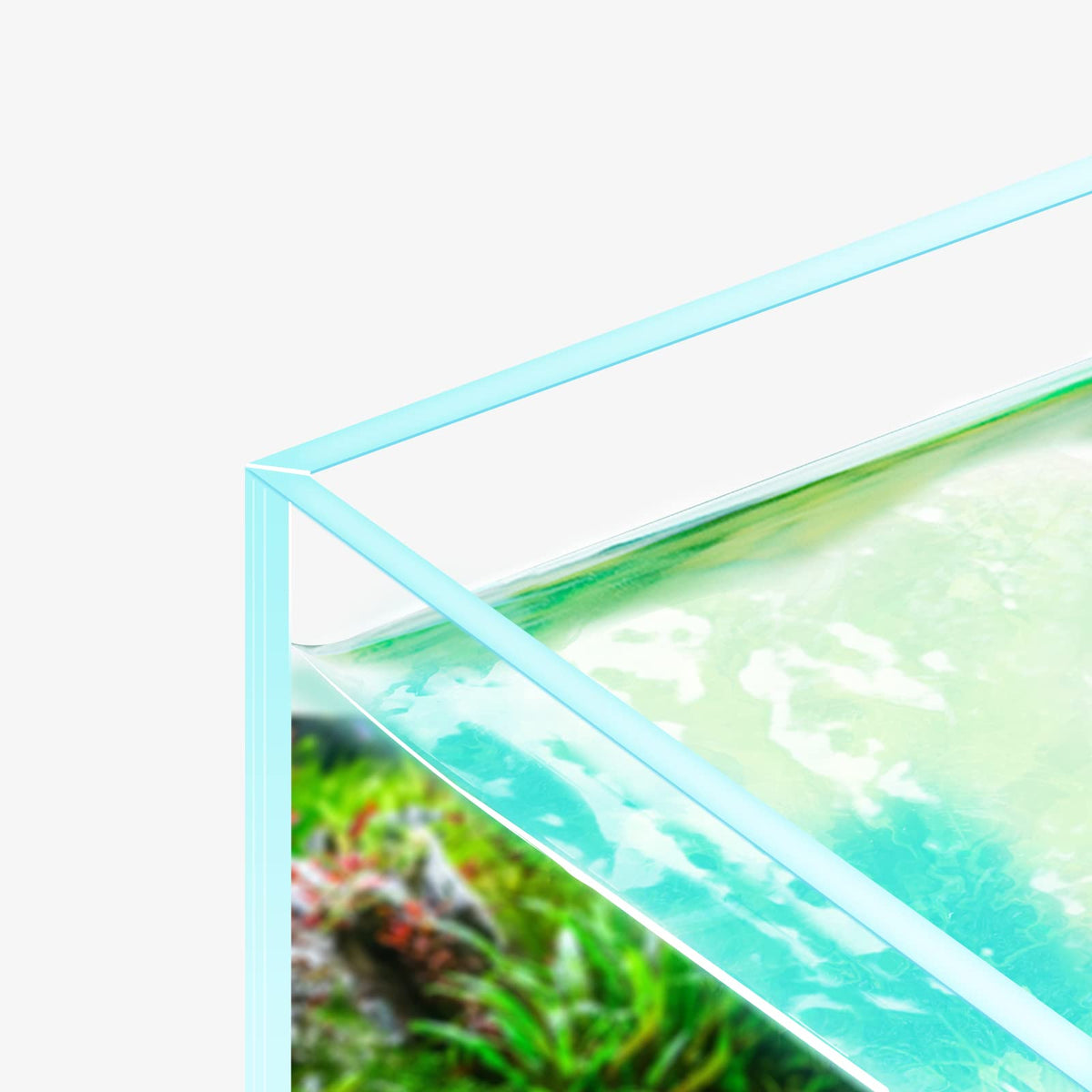 6.4Gal Shallow Rimless Aquarium Ultra-White Glass W5179