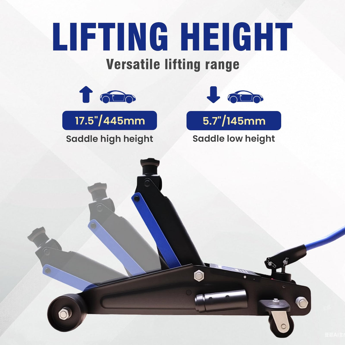 3 Ton Floor Jack with Wheels H1659
