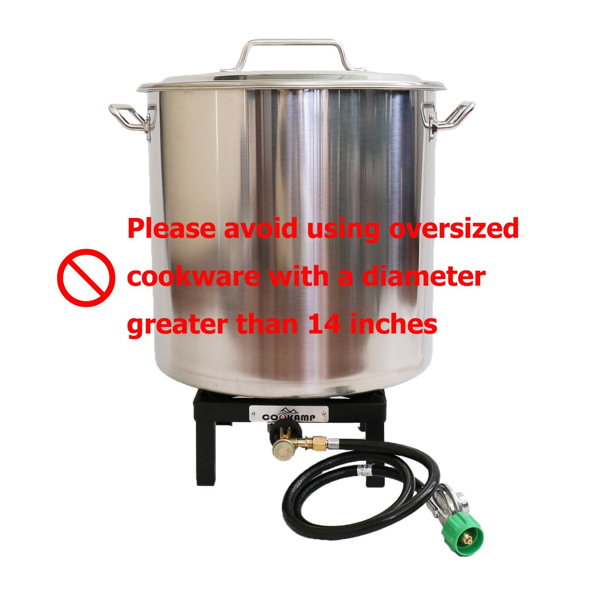 Single High Pressure Propane Camp Stove with Adjustable Regulator and Hose P935
