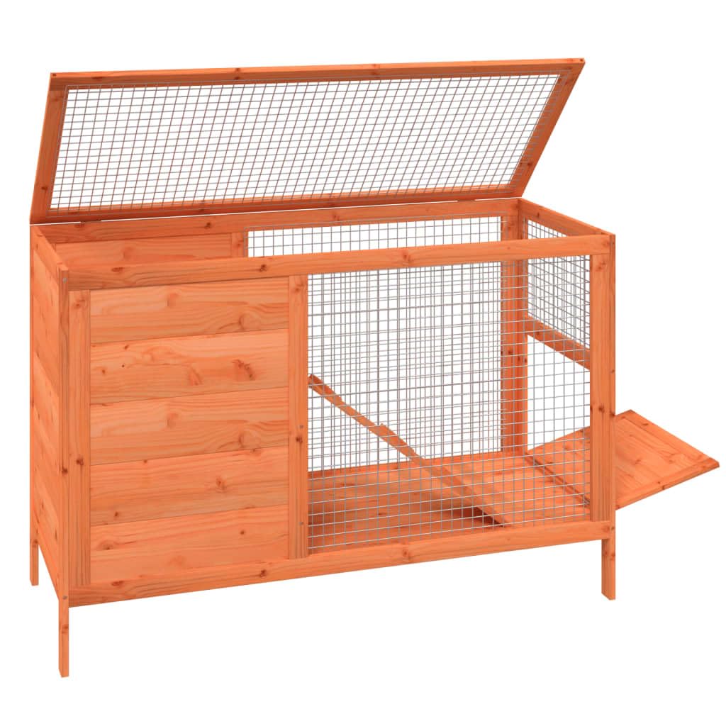 2-Tier Solid Pine Wood Rabbit Hutch Z3444