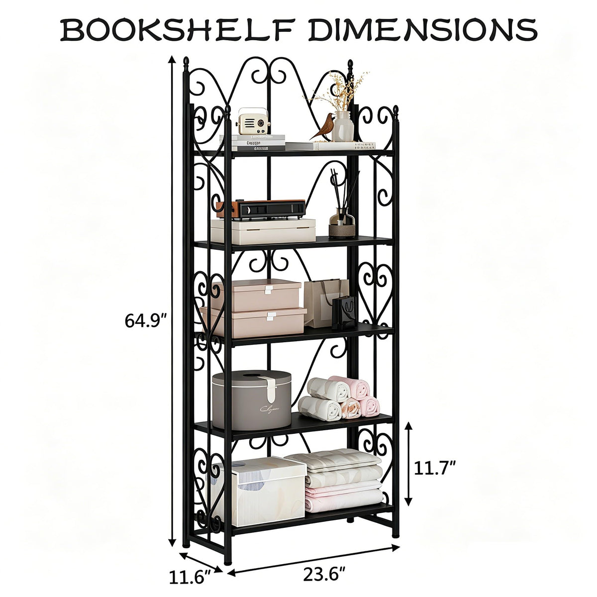 5 Tier Folding Bookshelf G408