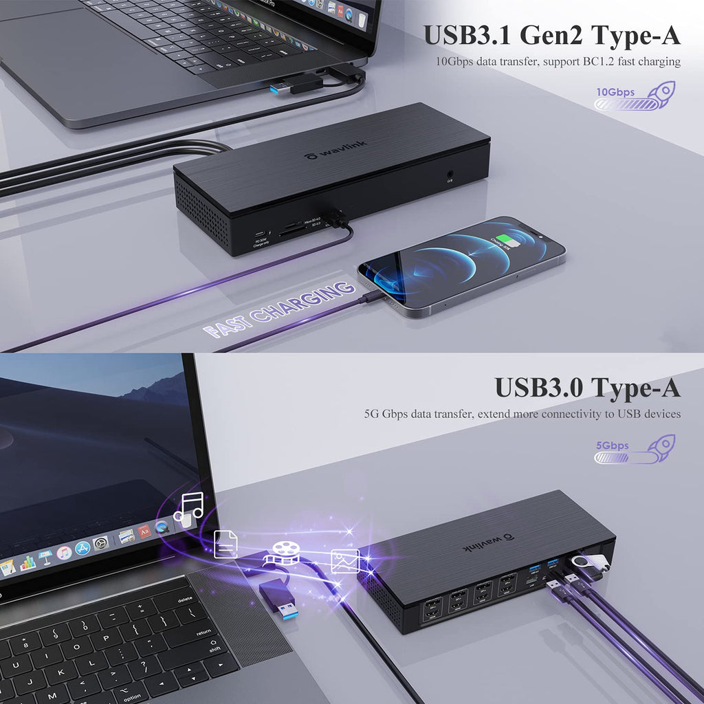 20-in-1 USB-C Quad 4K Docking Station with 100W Charging W243201