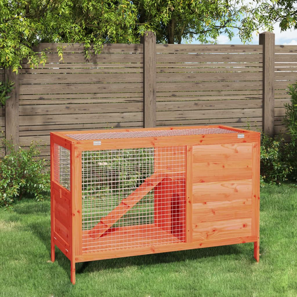 2-Tier Solid Pine Wood Rabbit Hutch Z3444