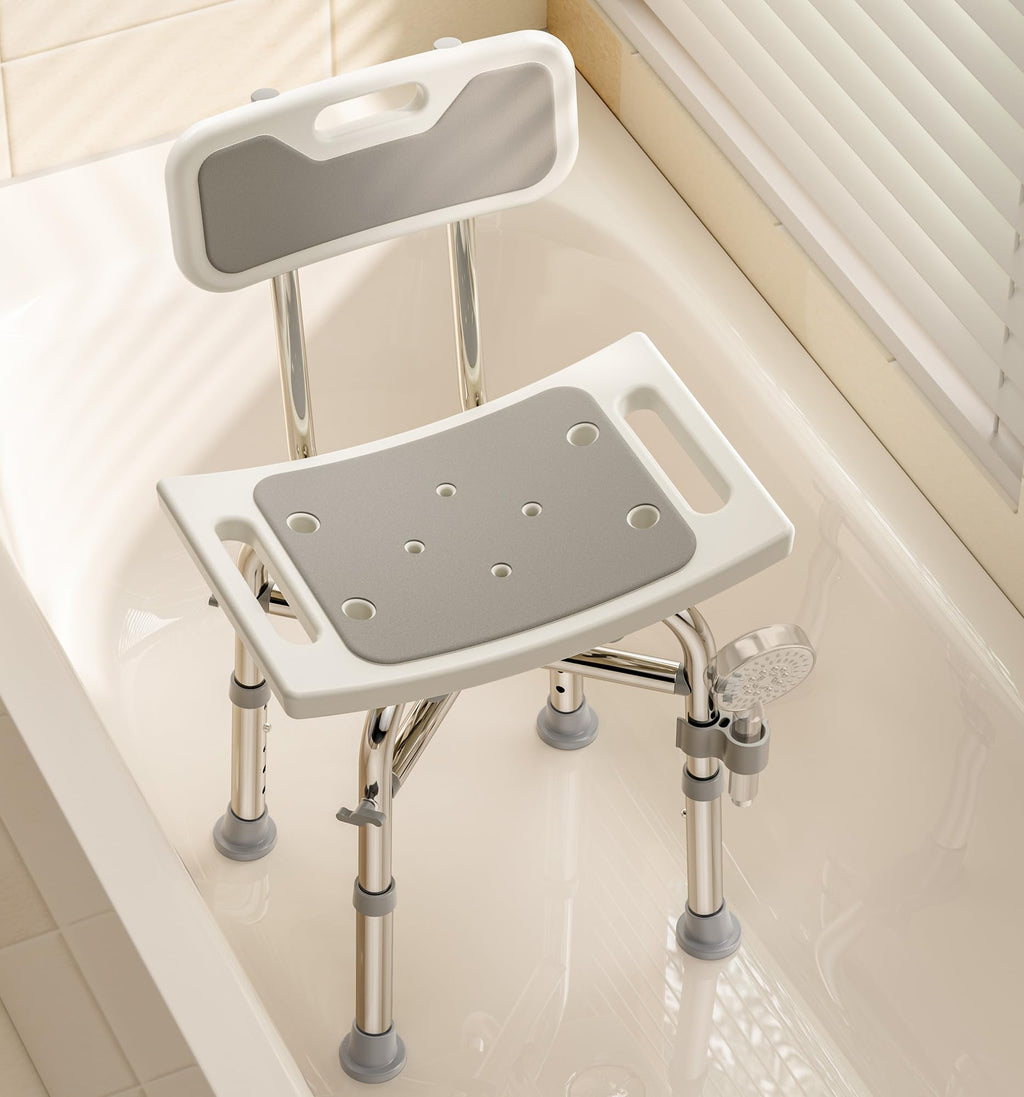 Shower Chair with Back Seat Bench X159