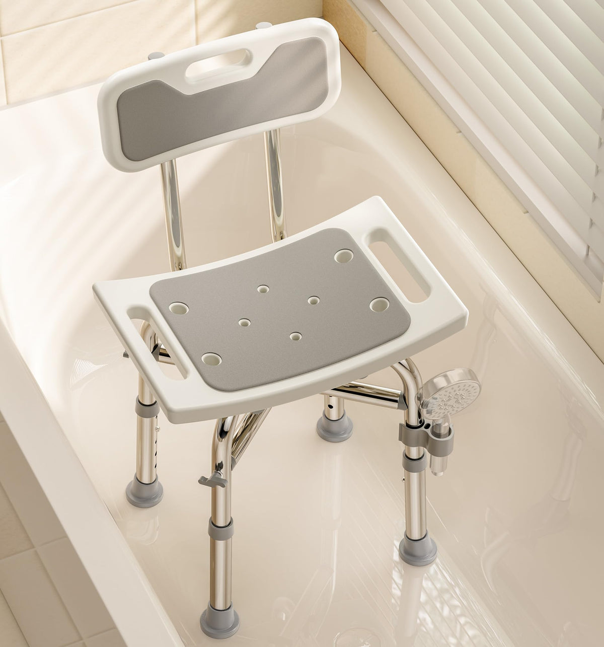 Shower Chair with Back Seat Bench X159