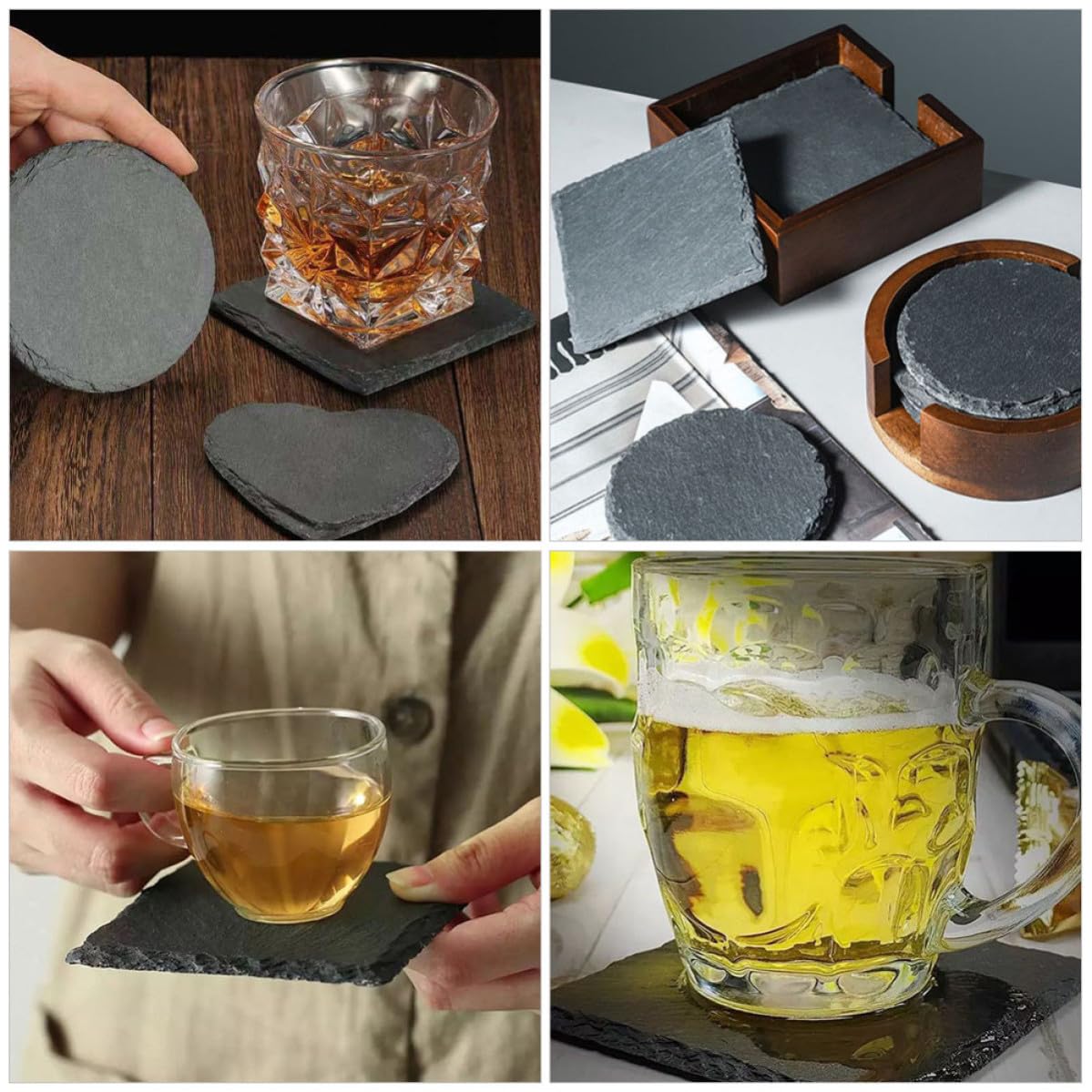 Natural Stone Coaster Set H6420