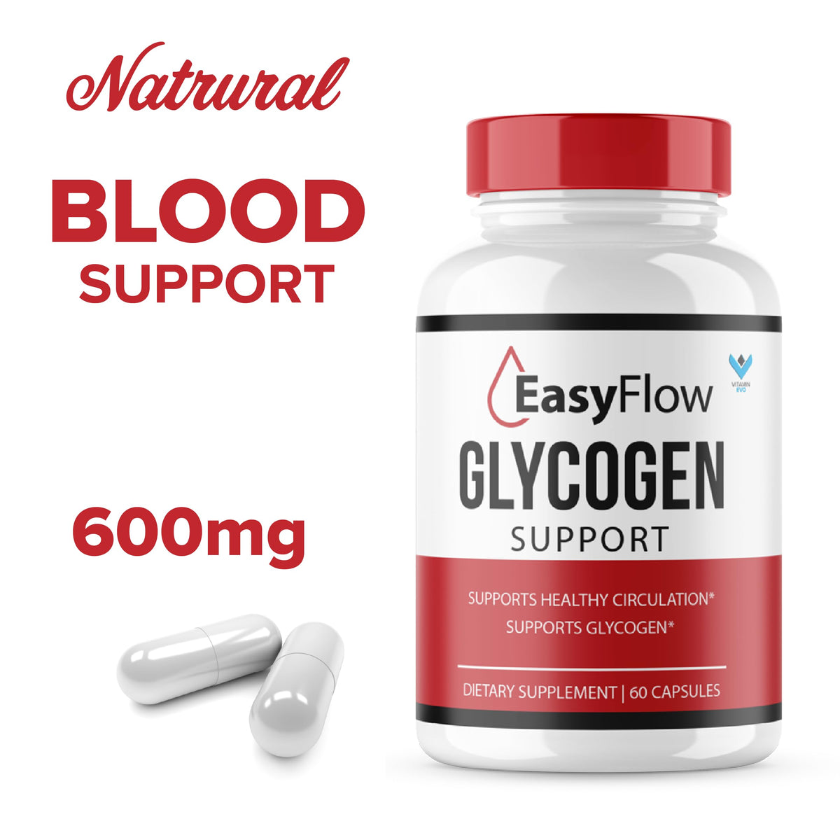 5 Pack 300 Capsules Glycogen Support Supplement F4717