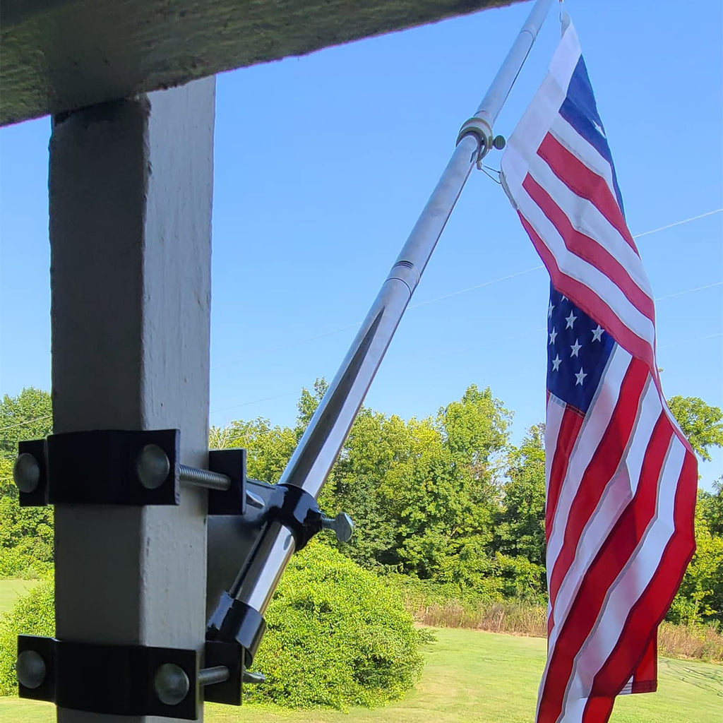 Flag Pole Mount Bracket 45 Degree No Drilling E6616