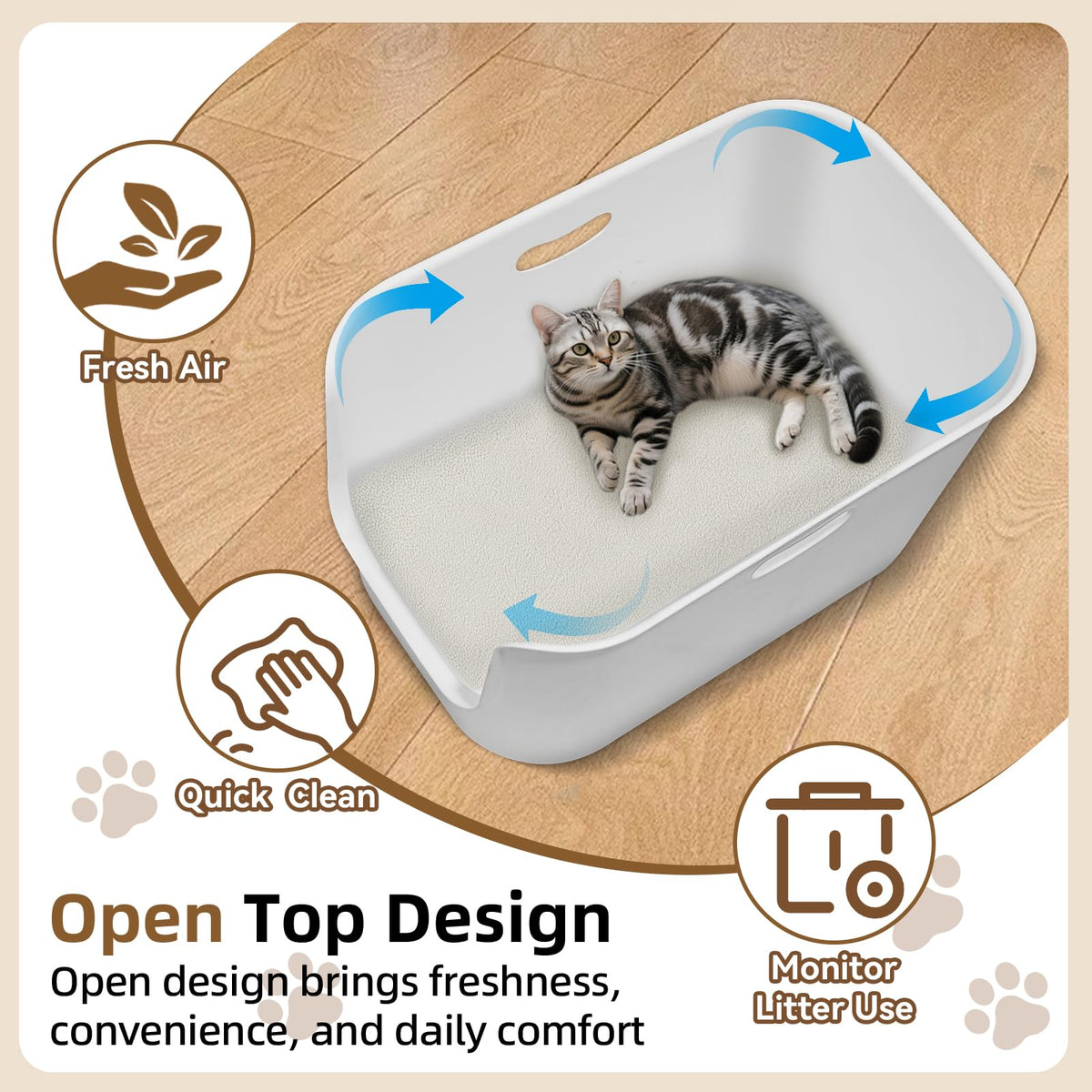 Extra Large High Sided Cat Litter Box B789