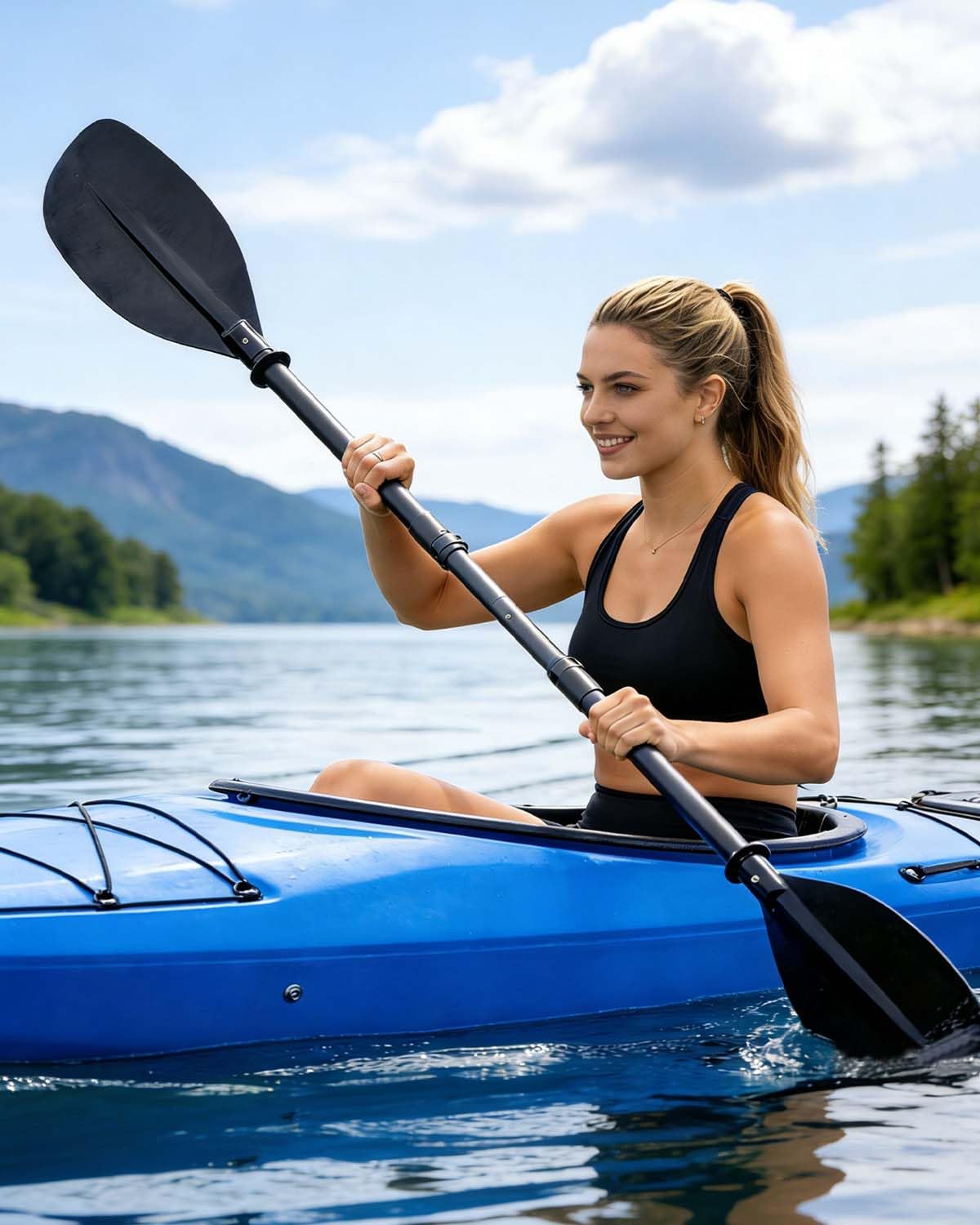Adjustable Kayak Paddle 60-90" Stainless Steel D289