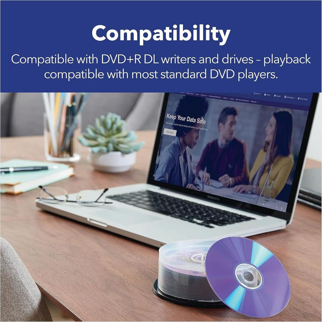DVD+R DL 8.5GB 8X Hub Printable Discs 50 Pack M817933