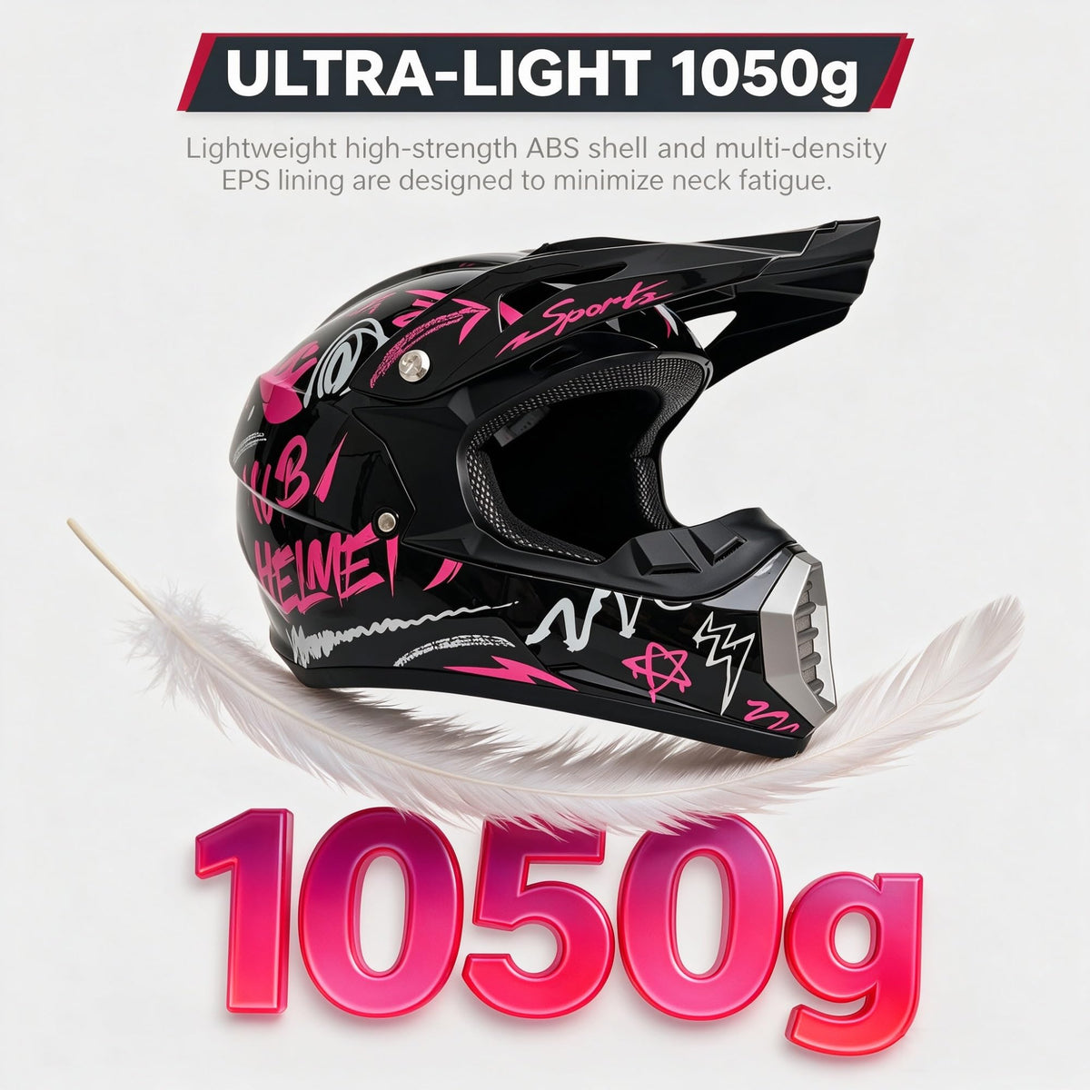 Youth Dirt Bike Helmet DOT Full Face Motocross 4-Piece Set W69376