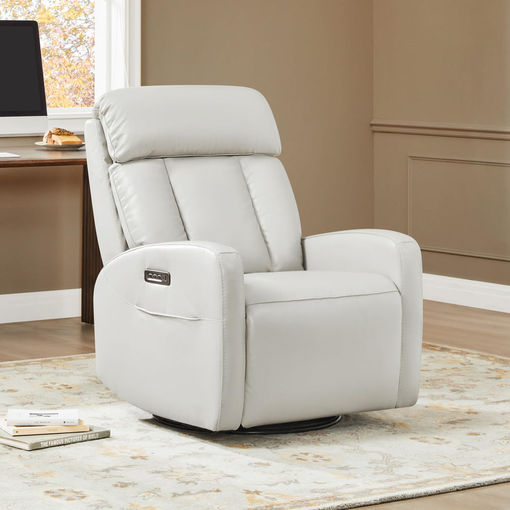 Genuine Leather Power Recliner Chair T9946