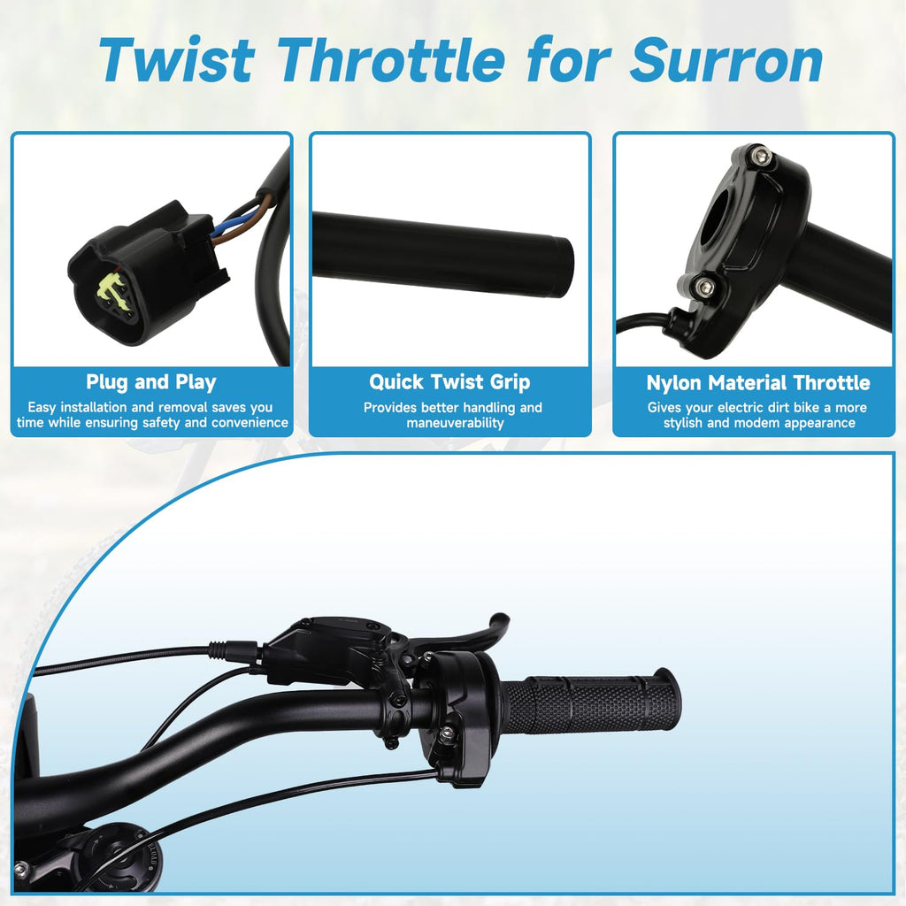 Throttle Handle Kit Replacement for Electric Dirt Bike S6404