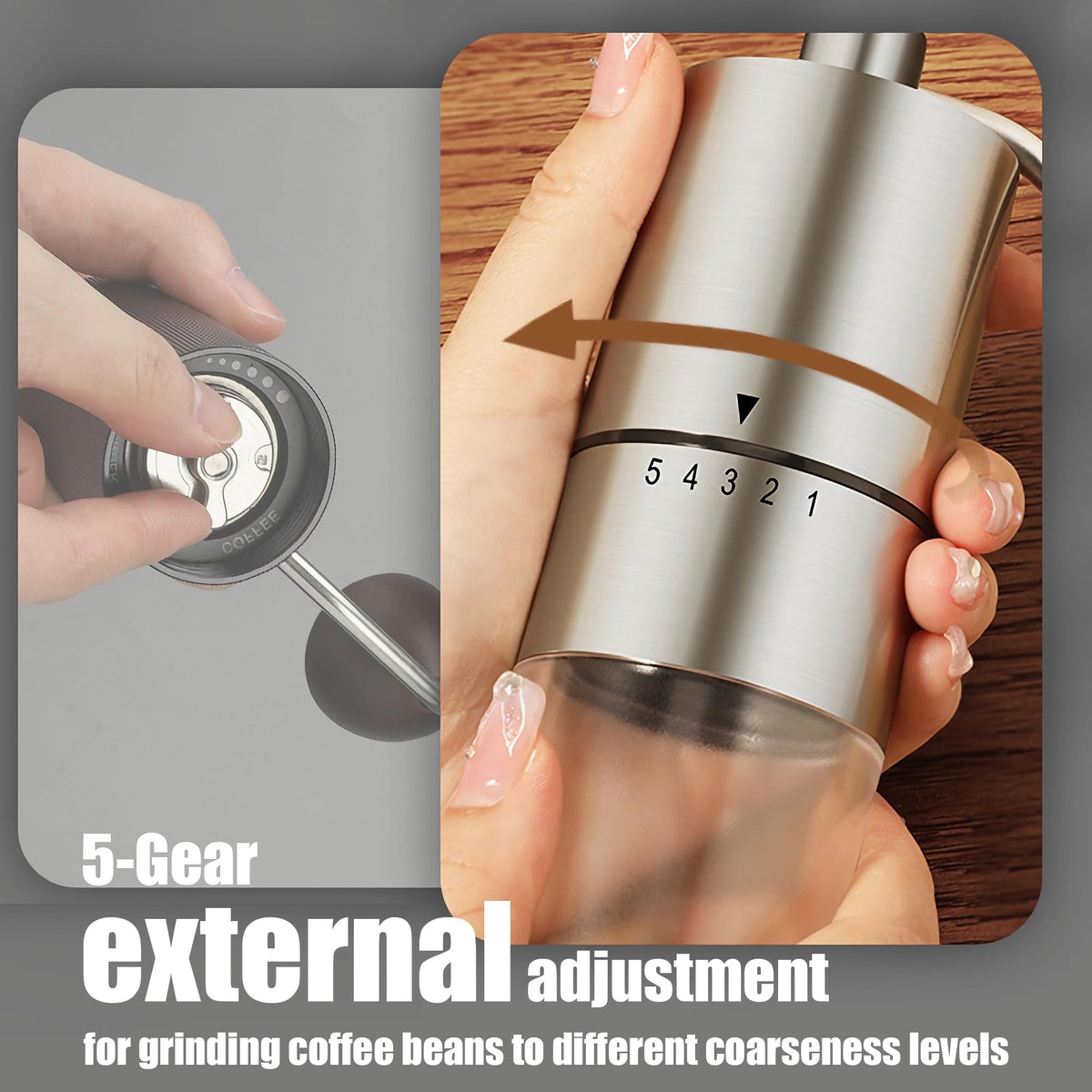 Manual Coffee Grinder with Ceramic Conical Burr K544