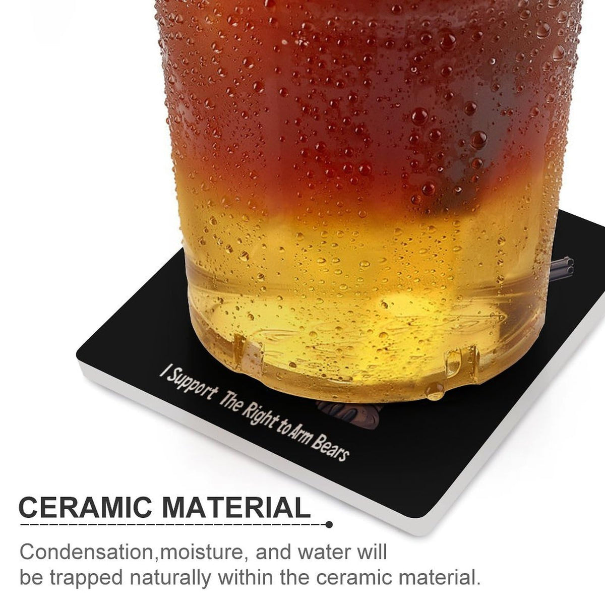 Ceramic Coasters Set Square Drink Coasters E75923