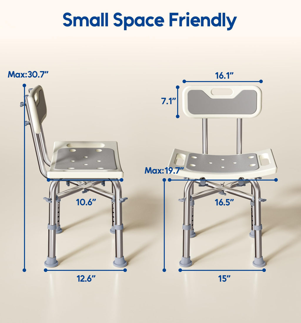 Shower Chair with Back Seat Bench X159