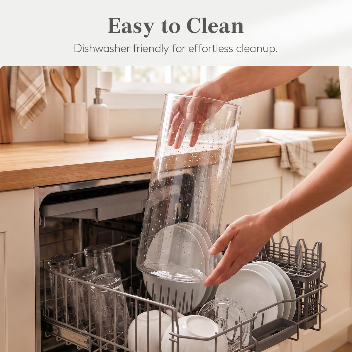 2 Gallon Glass Drink Dispenser with Wood Stand C699802