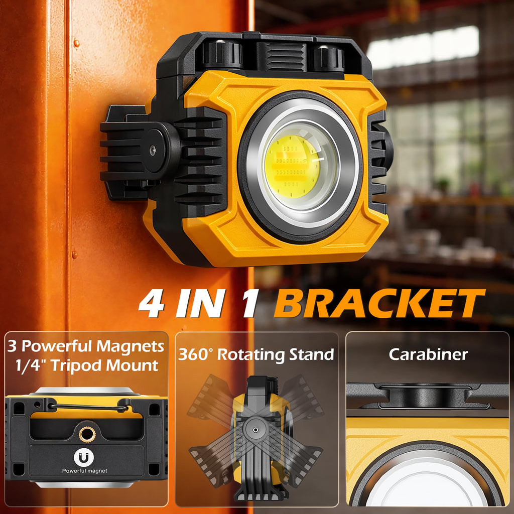 2-Pack 2400LM Magnetic Rechargeable Work Light K398833