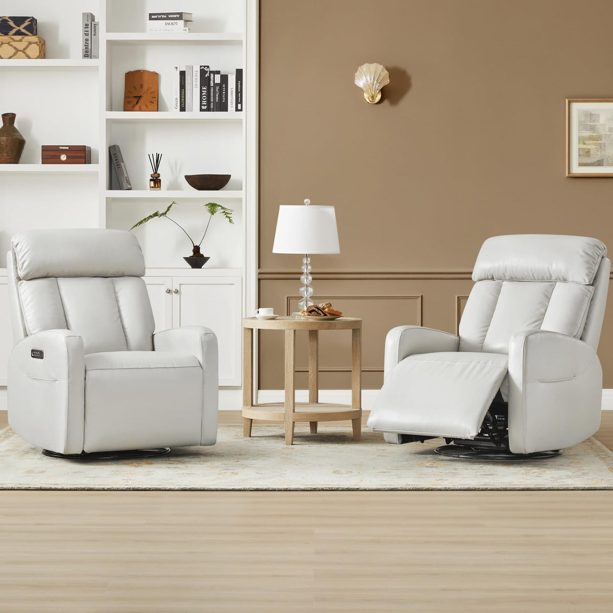 Genuine Leather Power Recliner Chair T9946