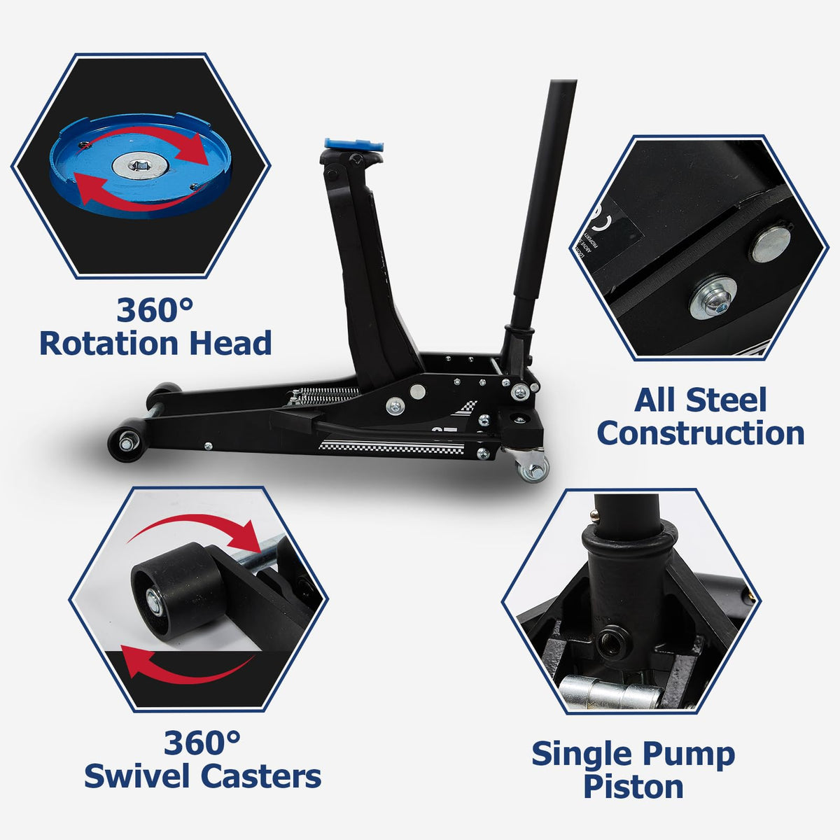 3 Ton Aluminum and Steel Floor Jack K637