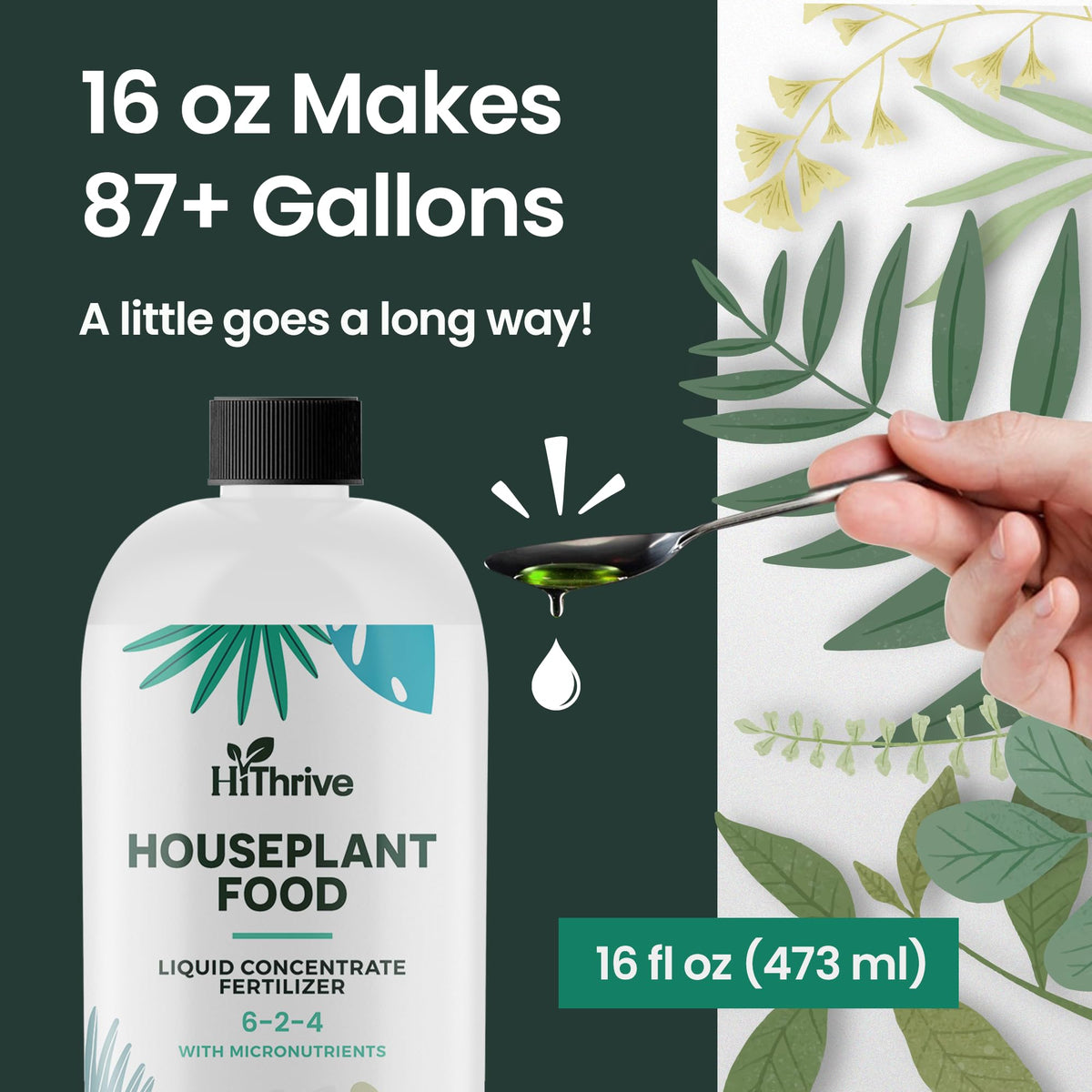 16oz All Purpose Concentrated Indoor Plant Fertilizer 6-2-4 NPK Q62639