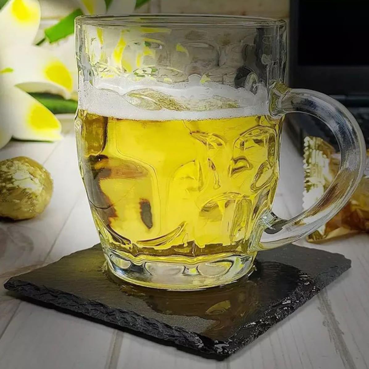 Natural Stone Drink Coasters Set D168501