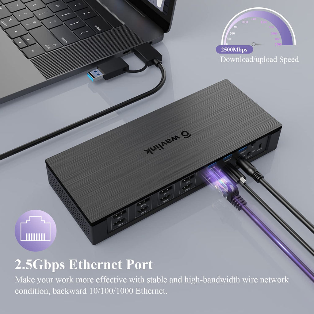 20-in-1 USB-C Quad 4K Docking Station with 100W Charging W243201