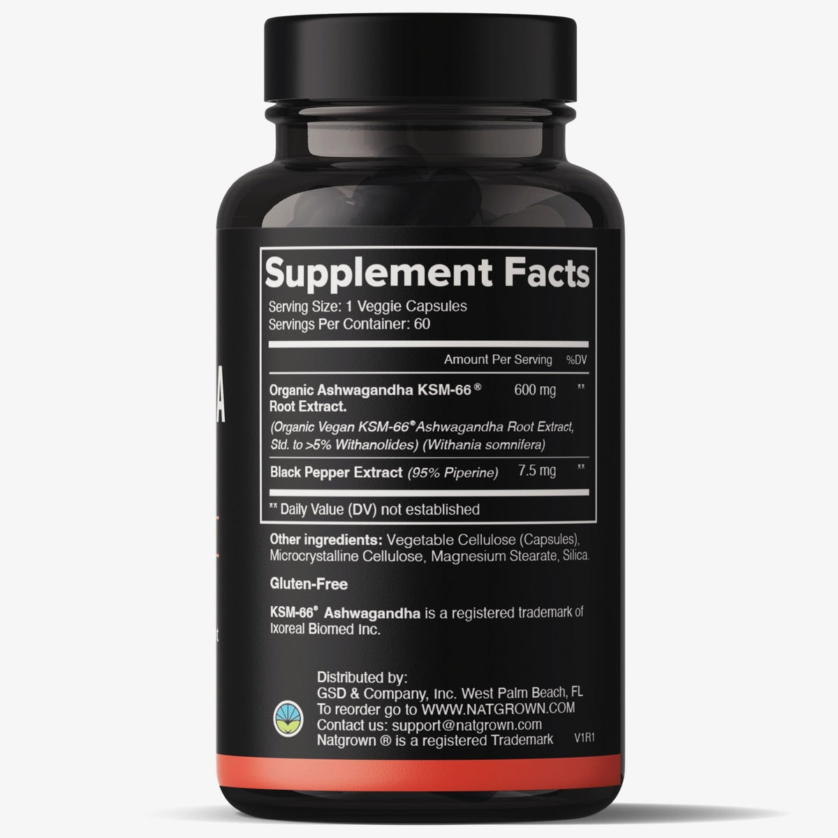 Ashwagandha 600mg Capsules 60 Count B314182