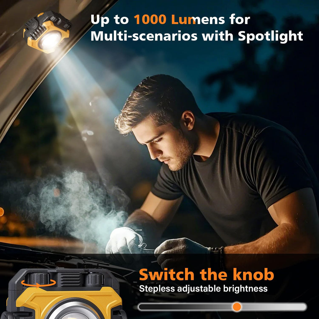 2-Pack 2400LM Magnetic Rechargeable Work Light K398833
