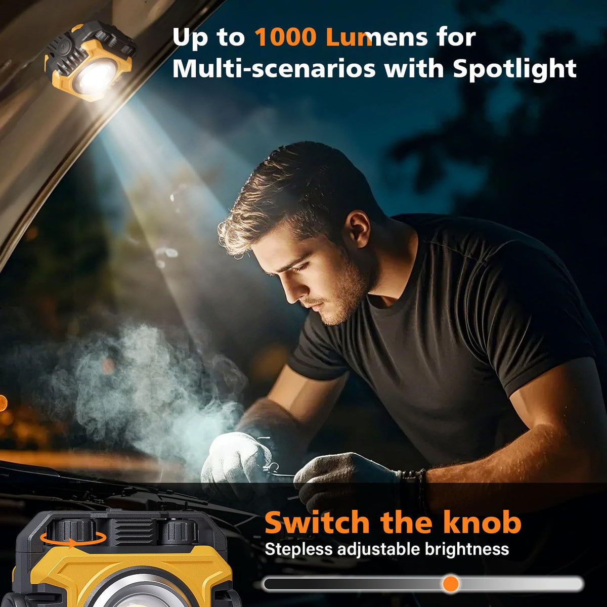 2-Pack 2400LM Magnetic Rechargeable Work Light K398833