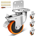 3 Inch Side Mount Casters Set of 4 with Brakes R7638