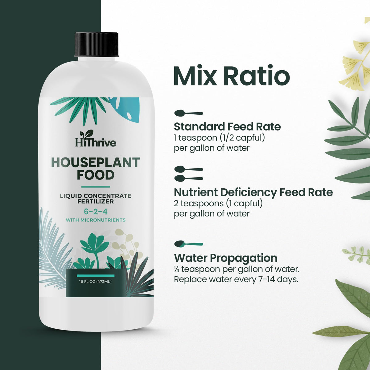 16oz All Purpose Concentrated Indoor Plant Fertilizer 6-2-4 NPK Q62639