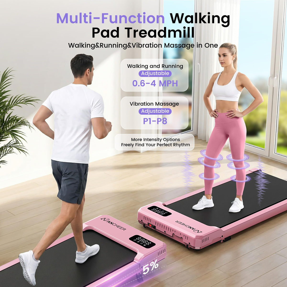 Walking Pad with Incline Treadmill F9724