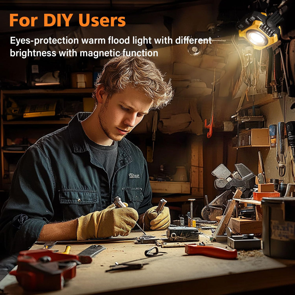2-Pack 2400LM Magnetic Rechargeable Work Light K398833