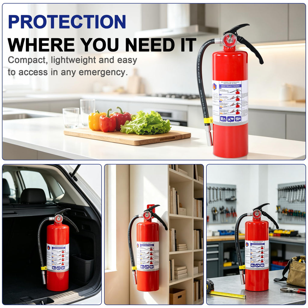 1 Pack 5lb ABC Dry Chemical Fire Extinguisher Q219