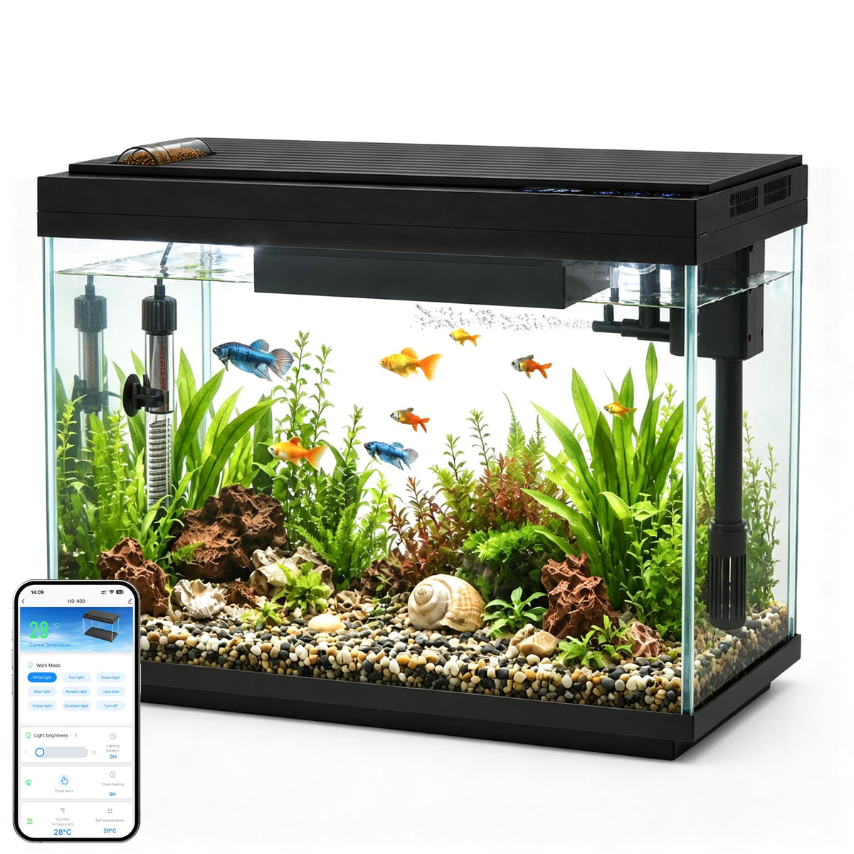 5 Gallon Aquarium Kit Ultra-White Glass G59713